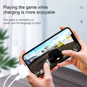 อะแดปเตอร์เสียบสายเคเบิลดองเกิลสำหรับชาร์จสัญญาณเสียง<span class=keywords><strong>1</strong></span>อิน<span class=keywords><strong>2</strong></span>ใน<span class=keywords><strong>1</strong></span>ที่ชาร์จ <span class=keywords><strong>AUX</strong></span> อะแดปเตอร์หูฟังเพลงสำหรับ Apple - Product Image 4