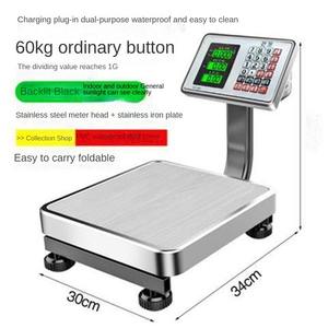 किराने के लिए थोक डिजिटल संवेदनशील यूएसबी सुपरमार्केट 60 किलोग्राम उच्च गुणवत्ता वाला अत्यधिक सटीक वाटरप्रूफ प्लेटफॉर्म वजन - Product Image 4