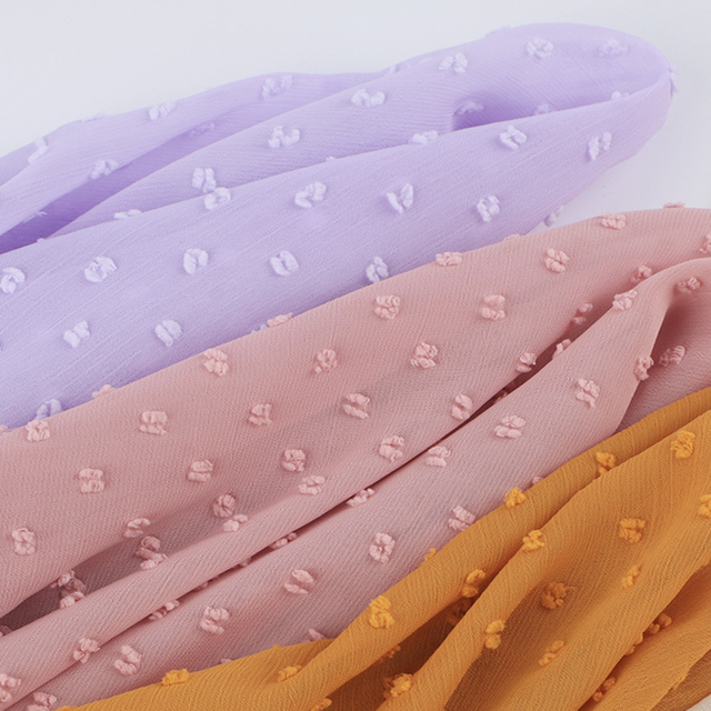 Factory sells chiffon cut flower fabric for women's and children's clothing in stock