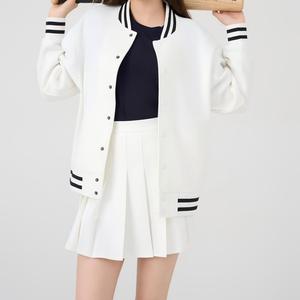 Chaqueta cortavientos de béisbol de manga larga ligera para hombre 100% algodón de punto Casual invierno/primavera/otoño uso Color Sync Batting - Product Image 1