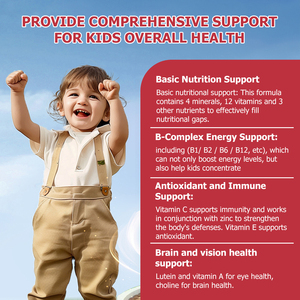 Hot Sale Immune Support Supplement Promote Digestion Calcium Multivitamin <b>Gummies</b> <b>Bear</b> Strawberry Flavor <b>Gummy</b> Designed for Kids - Product Image 6