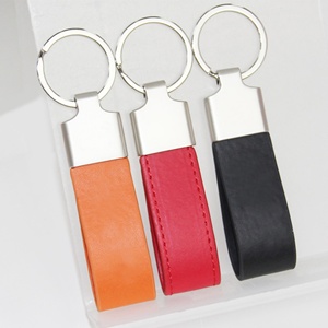 <b>Ring</b> Keychain Blanks Genuine Key Chains Leather <b>Keyring</b> Engraved Metal Stainless Steel Custom Logo Pu - Product Image 3