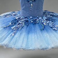 Tutu de ballet professionnel Blue Bird, corset, jupe plissée, costume de performance, Vêtements de scène La Belle au bois dormant pour enfants