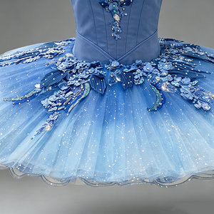 Traje de Ballet Profesional Blue Bird para Niñas, Corsé con Falda Plisada, Disfraz para Representación de la Bella Durmiente, Ropa de Danza Escénica - Product Image 3