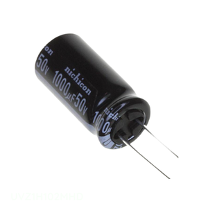 Distributeur agréé Condensateur à électrolyte aluminium 1000 µF 20% 50V RADIAL UVZ1H102MHD à montage traversant 1000 µF - Product Image 1