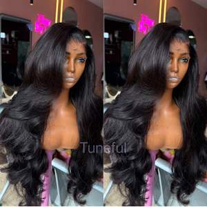 Cabello Virgen Indio Natural HD para Peluca Sin Pegamento, Cutícula Alineada, 100% Cabello Humano, <span class=keywords><strong>Pelucas</strong></span> Largas con Ondas Suaves para Mujer - Product Image 6