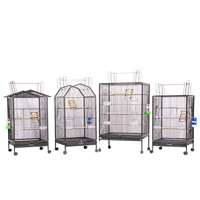 Cage à oiseaux multifonctionnelle de haute qualité Style classique moderne Villa à oiseaux vivants Motif solide Caractéristiques respirantes et pliables