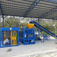 Populaire!! Petits projets rentables QT4-24 la machine de fabrication de briques semi-automatique Béton personnalisé Chine vers les Philippines Importation