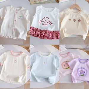 高品质批发婴儿服装短袖连裤男孩女孩服装儿童服装套装 - Product Image 3