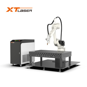 Machine de soudage laser à fibre <span class=keywords><strong>XT</strong></span> de haute qualité 2000W avec bras robotisé, tête de soudage oscillante, reconnaissance automatique de l'acier inoxydable, garantie <span class=keywords><strong>1</strong></span> an - Product Image 1