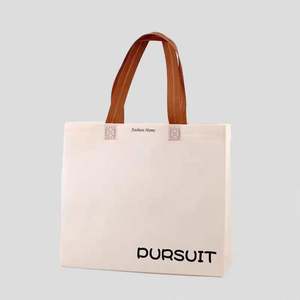 Bolsa de Compras Portátil Personalizada, Grande, Naranja, Impermeable, Recubierta, de Tela No Tejida, para el Hogar - Product Image 4