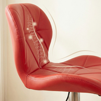 Chaise de bar commerciale classique moderne réglable, pivotante, en cuir, pour comptoir, chaise haute de cuisine