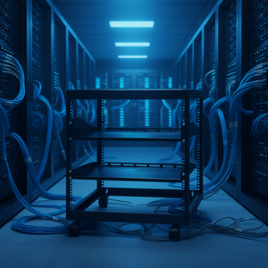 Rack de servidor de marco abierto 12U de 15 a 40 pulgadas de profundidad ajustable, 4 postes con ruedas para equipos de red e informática - Product Image 2