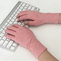 Gants pour l'arthrite, gants de compression en bambou pour les mains, soulagement de la douleur, traitement de la compression rhumatoïde, gants sans doigts