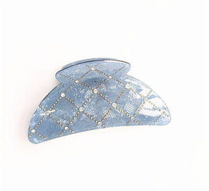 Pince à cheveux en acétate de haute qualité, pince à cheveux personnalisée pour femmes, avec strass, accessoires pour cheveux - Product Image 5