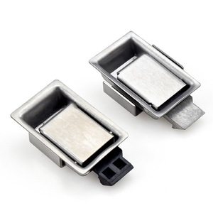 Serrure de panneau de porte en acier inoxydable compacte et mini, poignée à ouverture à une seule pression - Product Image 1