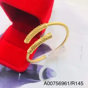 212 Xuping Jewelry Fashion Assortment Of Beautifully Embroidered Bridal Wedding 24k Gold Plated Bangle