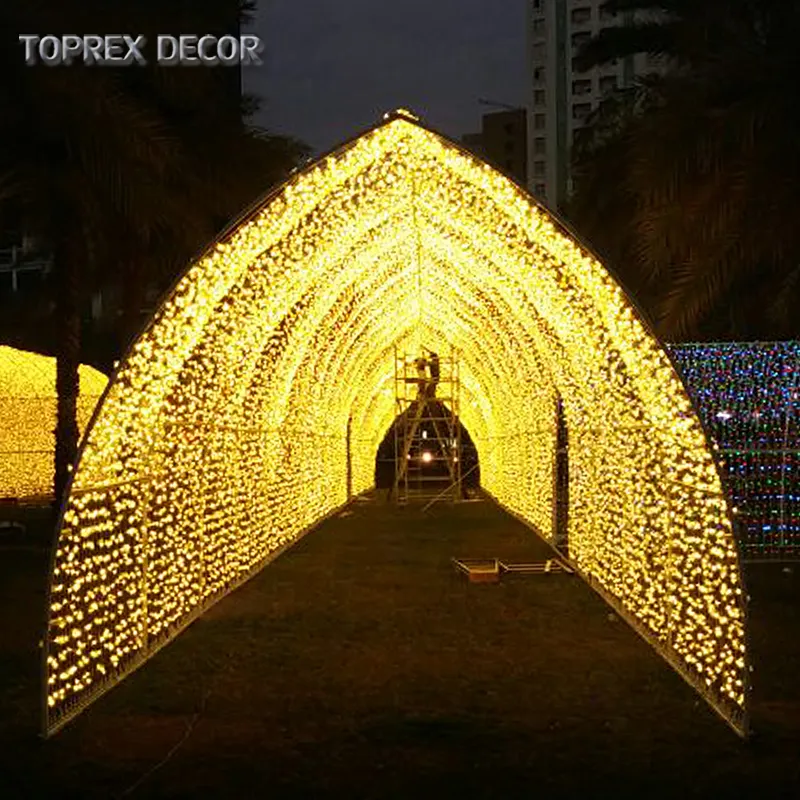 ToprexDIYカスタマイズされたLEDモチーフライトデコレーションクリスマスライトワイヤーフレームエントランスアーチウェイアーチ