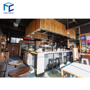 Coffee Shop Decorazione Disegni Personalizzati Cafe <span class=keywords><strong>Negozio</strong></span> di Interior Design Commerciale Moderno Coffee Bar Contatori Per La Vendita - Product Image 2
