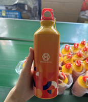 Botol Air Olahraga Stainless Steel Promosi dengan Tutup Bambu Ramah Lingkungan dan Tahan Lama