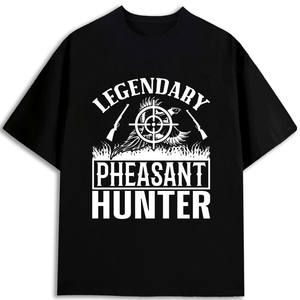 Camiseta Legendaria Pheasant Hunter para Hombre, 100% Algodón Jersey, 180 Gramos, Manga Corta, Estampado, Hecho en EE. UU., Ecológica, Cuello Redondo - Product Image 1