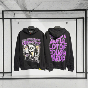 Sudadera con Capucha Impermeable para Hombre, de Alta Calidad, 100% Algodón, Tejido de Punto, Estampado, Otoñal, Cortavientos, Ecológica, Holgada, Informal - Product Image 3