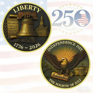 Pièce commémorative 3D du 250e anniversaire des États-Unis de <span class=keywords><strong>1776</strong></span>, déclaration d'indépendance, pièce de défi - Product Image 2