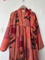 Robe longue en nylon imprimé numérique, tunique en gaze indienne, robe maxi florale faite à la main, tenue d'été ethnique bohème pour femme, naturelle