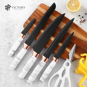 New Design 6 Pieces Kitchen <b>Knives</b> <b>Sharp</b> Blades Chef <b>Knives</b> Scissor Stainless Steel Kitchen <b>Knife</b> <b>Set</b> With Block - Product Image 3