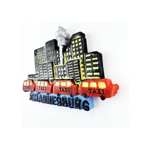 WeiVista-Aimant de réfrigérateur en polyrésine de Johannesburg, art populaire, artisanat souvenir, cadeau de voyage peint à la main, fournisseur en gros - Product Image 2