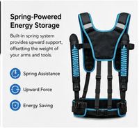Exosquelette ergonomique pour bras |   Gilet de soutien réglable et léger pour soulager la pression sur les épaules lors des travaux d'assemblage et la protection de la sécurité