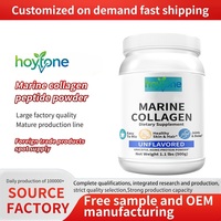 Collagène marin hydrolysé de type I en poudre, sans arôme, marque privée OEM, pour la peau, les cheveux, les ongles, les articulations et les os.