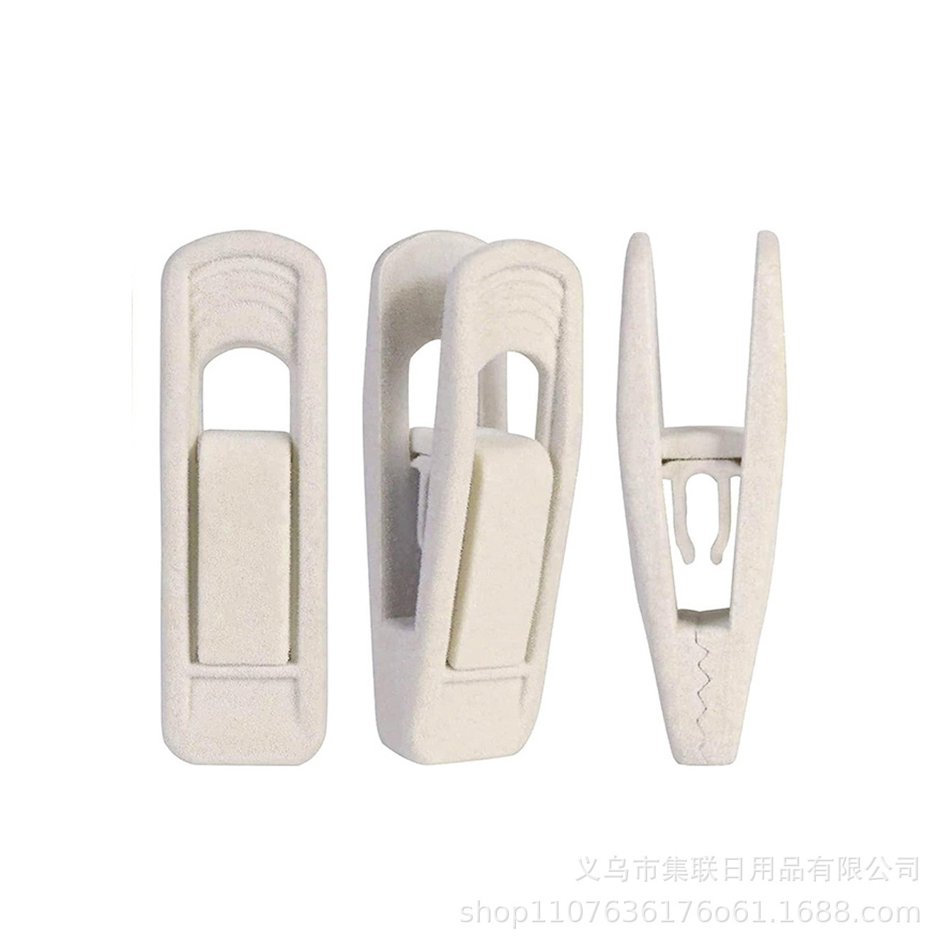 Cross-border popular flocked clip, beige