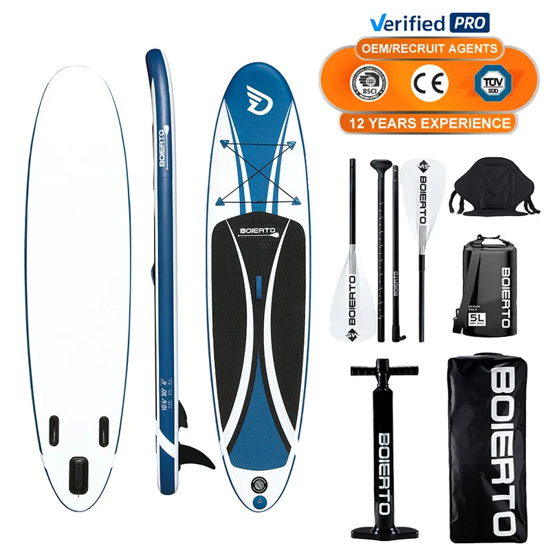 BOIERTO özelleştirilmiş waterplay sörf ayakta kullanılan kürek kurulu şişme SUP paddleboard