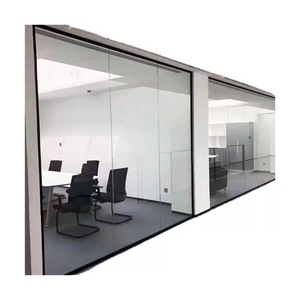 Cloison de séparation en verre pliable sur mesure SZMK modè<span class=keywords><strong>le</strong></span> 002, cadre en alliage d'aluminium, design moderne, pour bureau, bureau à domicile, salles de réunion - Product Image 3