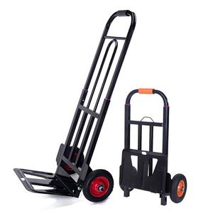 Troli Dorong Lipat 4 Roda Ringan Berbahan Baja Desain Portabel untuk Belanja dan Perjalanan Luar Ruangan - Product Image 2