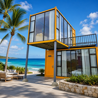 Maison conteneur préfabriquée modulaire isolée en acier, prête à l'emploi, de 20 pieds, démontable, portable, en kit, pour usage hôtelier