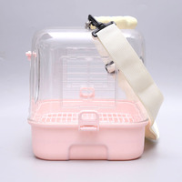 Cage de transport pour oiseaux de compagnie, petite taille, pliable, légère, écologique, avec fenêtre transparente et maille respirante, pour perruches, vente en gros