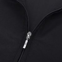 Veste de barbier personnalisable avec logo, manches courtes, lavable en machine, chemise de travail noire pour hommes, vestes de coiffeur