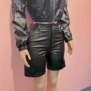 ชุด2ชิ้นสำหรับผู้หญิงแจ็คเก็ตแขนยาวมีซิปหนังเทียมมีฮู้ดแบบลำลองสำหรับฤดูใบไม้ร่วง2025 - Product Image 4