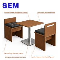 Ensemble de canapé et chaises pour café SEM, table ronde et chaises commerciales pour pâtisserie Marine Board, vente en gros