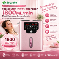 Inhalateur d'hydrogène premium avec boîtier en aluminium, certifié CE, anti-jaunissement, à réponse rapide, machine d'inhalation d'hydrogène moléculaire