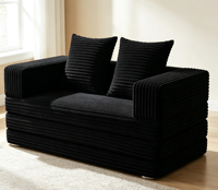 Konvertierbares Schlafsofa, Klappbares Schlafsofa - Knochenloses Faltbares Sofa, Cord mit 2 Kissen für Wohnzimmer & Schlafzimmer