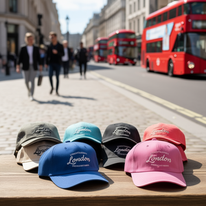 Gorra de Béisbol Angelina London de Algodón Lavado con Bordado, 6 Paneles, Ajustable, Unisex, 58-60cm, Casual - Product Image 2