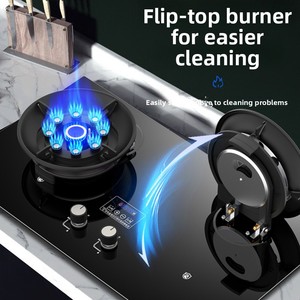 Estufa de <span class=keywords><strong>Gas</strong></span> de Doble Quemador de Alta Potencia, para <span class=keywords><strong>Gas</strong></span> Natural y <span class=keywords><strong>Gas</strong></span> Licuado de Petróleo, de Doble Uso, para Instalación en <span class=keywords><strong>Encimera</strong></span> o Empotrada, Venta al Por Mayor - Product Image 3
