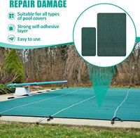 Kit de réparation de couverture de piscine, kit de réparation de couverture de piscine auto-adhésif en maille pour couverture de sécurité enterrée