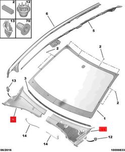 Adatto per Peugeot 301, Elysee <span class=keywords><strong>C3</strong></span>-XR copertura della fascia anteriore pioggia grondaia OE:98176349XT(L) 98176348XT(R) - Product Image 6