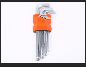 Jeu de clés <span class=keywords><strong>Allen</strong></span> métriques en acier au carbone de qualité professionnelle, double tête, en forme de L, à embout sphérique, réglables, OEM - Product Image 4