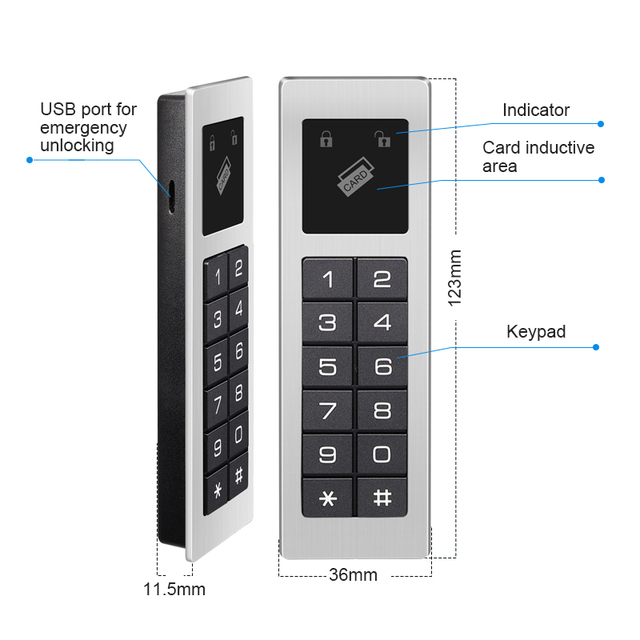 Secukey Digital File Cabinet Lock Smart Drawer Lock Cabinet Electromagnetic Lock RFID Locker Cabinet Lock for Gym/ Spa/ Office