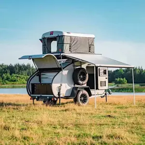 Tiny house teardrop slide out kitchen camping trailer caravan off road rv 4x4 motorhome small camper